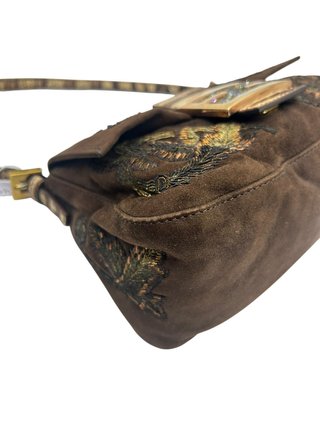 Borsa Fendi Baguette Marrone e Oro