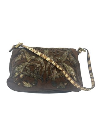 Borsa Fendi Baguette Marrone e Oro
