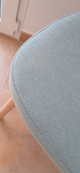Silla comedor aguamarina tela y madera