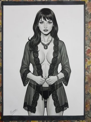 Dipinto quadro disegno donna