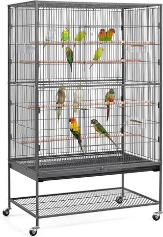 Jaula grande para pájaros multicolor