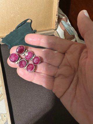 Pendientes de Rubí y Plata
