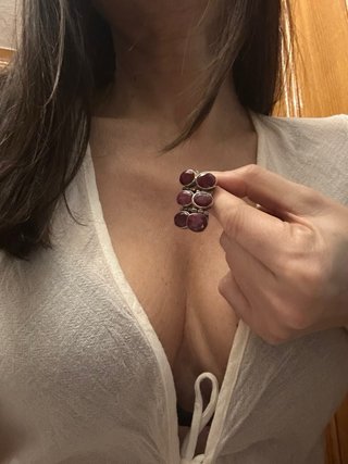 Pendientes de Rubí y Plata
