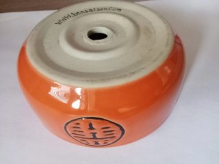 Maceta cerámica naranja para bonsai