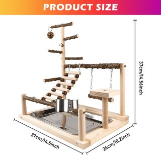 Parque de juegos para pájaros de madera