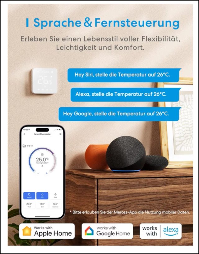 Termostato WiFi Refoss MTS200 per caldaia