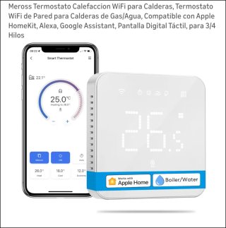 Termostato WiFi Refoss MTS200 Caldera