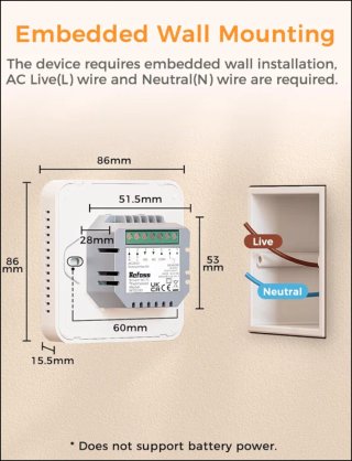 Termostato WiFi Refoss MTS200 Caldera