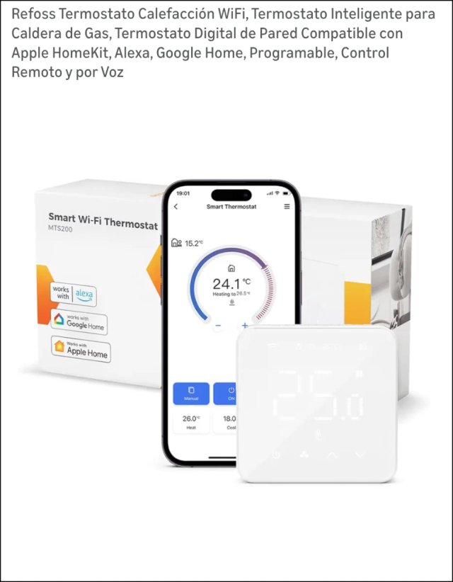 Termostato WiFi Refoss MTS200 per caldaia