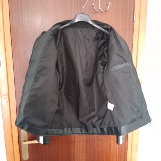 Chaqueta Biker Polipiel Negra y Blanca