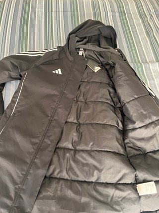 Parka Adidas Futbol Negra y Amarilla