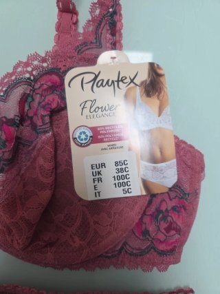 Conjunto Playtex Sujetador y Braga Rosa 85C