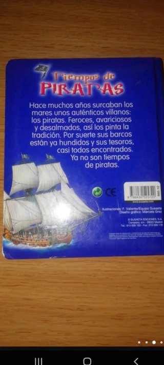 PIRATAS, TIEMPO DE PIRATAS, LIBRO INFANTIL
