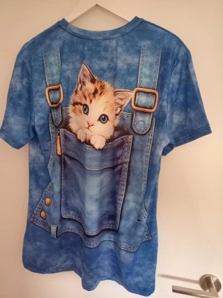 Camiseta con estampado de gatito