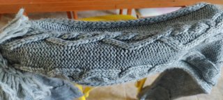 Bufanda de lana gris Ayaday