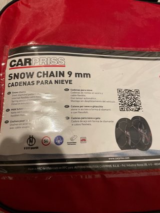 4 Cadenas para Nieve CARPRISS 9mm