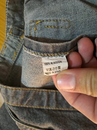 Falda Desigual Algodón Gris