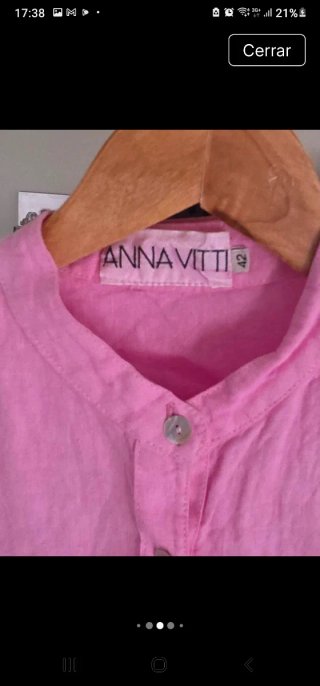 Lino 100% Anna Vitti ​Blusa Túnica T.M/L ¡Sin uso!