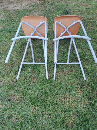 2 Taburetes Madera y Metal