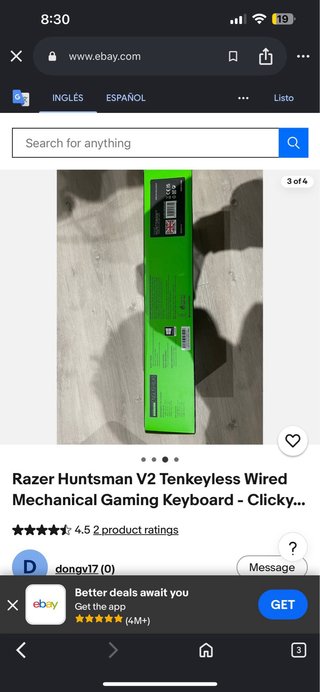Teclado Mecánico Razer Huntsman V2 Tenkeyless