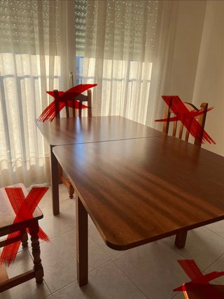 Mesa comedor extensible madera