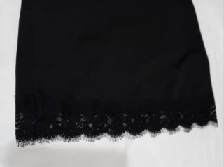 Camisón negro con encaje