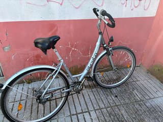 Bicicleta Aluminio Plateada