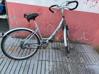 Bicicleta Aluminio Plateada