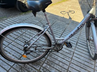 Bicicleta Aluminio Plateada