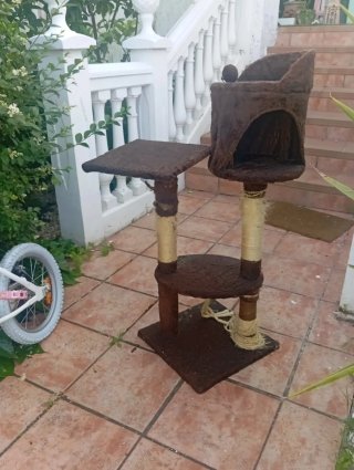 Plataforma para gatos de tela