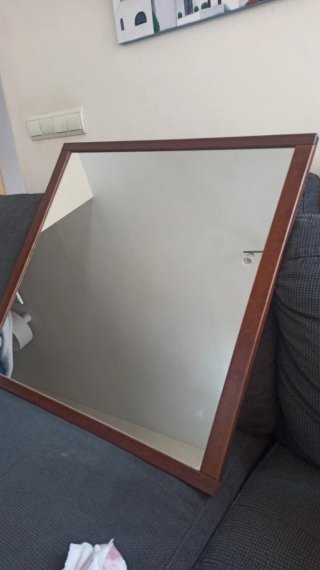 Specchio da bagno in legno 70x70