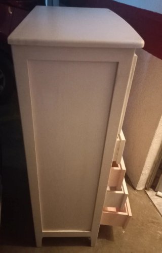 Cómoda Cajonera Blanca y Rosa