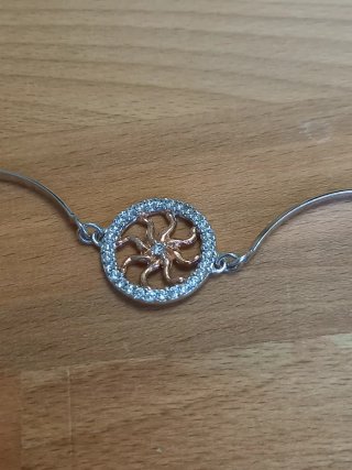Bracciale Argento 925 Sole Strass