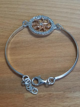Bracciale Argento 925 Sole Strass