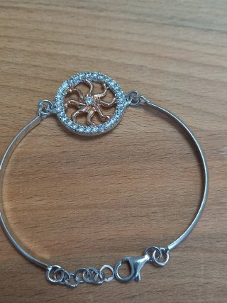 Bracciale Argento 925 Sole Strass
