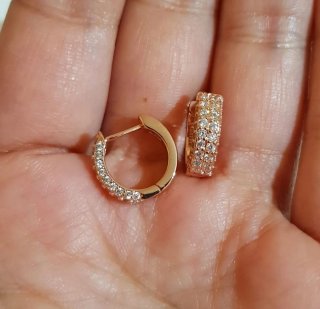 Pendientes Aro Pandora Circonitas Oro Rosa
