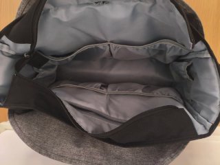 Bolso para carrito de bebé gris