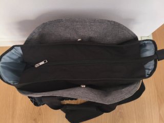 Bolso para carrito de bebé gris