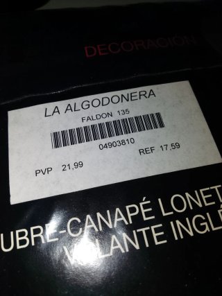 CUBRE-CANAPÉ LONETA VOLANTE INGLÉS (135x200)