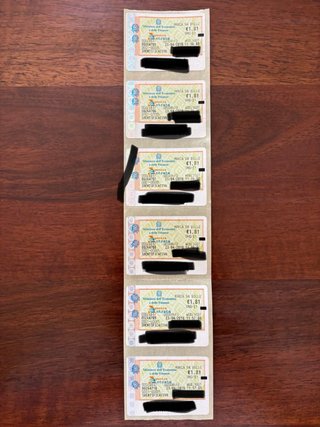 Marche da bollo €1,81 (6 pezzi)