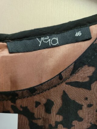 Vestido VERA negro tul dorado talla 46