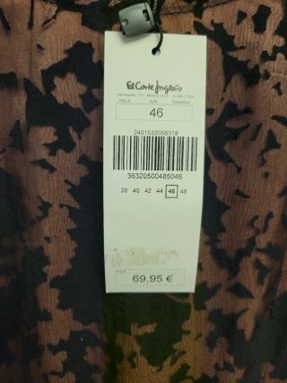 Vestido VERA negro tul dorado talla 46