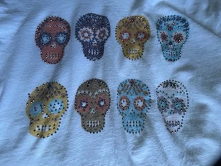 Camiseta Inside Calaveras Manga Larga Talla L