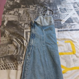 Vestido vaquero largo Zara