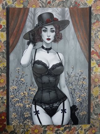 Dipinto quadro disegno su carta