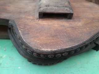 Antiguo fuelle de fragua de madera