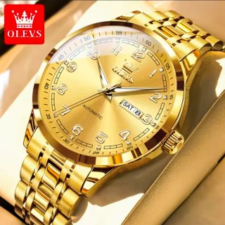 Reloj Olevs Automático Dorado Hombre