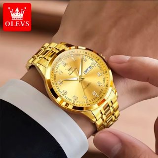 Reloj Olevs Automático Dorado Hombre