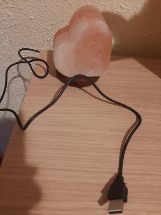 Lámpara Corazón Sal Rosa