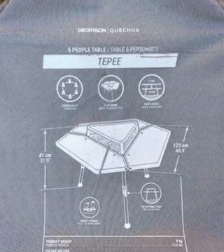 Mesa Camping Decathlon Plegable